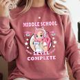 Middle School Level Complete Gaming Graduation Anime Girl Comfort Colors Sweatshirt Crimson