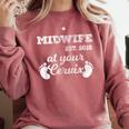 Midwife Est 2018 At Your Cervix Graduation Comfort Colors Sweatshirt Crimson