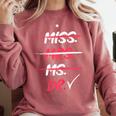 Miss Mrs Ms Dr Doctorate Graduation Comfort Colors Sweatshirt Crimson