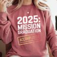 Mission Graduation Accomplished For Class Of 2025 Comfort Colors Sweatshirt Crimson