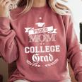 Mom Proud Of a College Grad 2019 Family Graduation Shirt Comfort Colors Sweatshirt Crimson