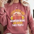 Mountain Biking Beer Drinking Introvert Sayings For Cyclist Comfort Colors Sweatshirt Crimson Mountain Biking Beer Drinking Introvert Sayings For Cyclist Comfort Colors Sweatshirt Crimson