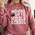 Moving Up To Middle School Elementary School Graduation Comfort Colors Sweatshirt Crimson