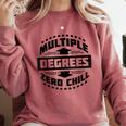 Multiple Degrees Zero Chill College Graduation Comfort Colors Sweatshirt Crimson
