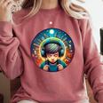 Music Enthusiast Under Starry Skies World Introvert Boy Comfort Colors Sweatshirt Crimson Music Enthusiast Under Starry Skies World Introvert Boy Comfort Colors Sweatshirt Crimson