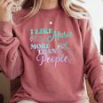 I Like Music More Than People Introvert Music Lover INTP Pun Comfort Colors Sweatshirt Crimson