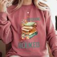 'My Weekend Is All Booked' Reading Book Introvert Librarian Comfort Colors Sweatshirt Crimson