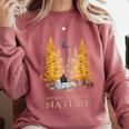 Nature Scene Tees For Introverts Quiet Escape Solitude Comfort Colors Sweatshirt Crimson