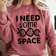 I Need Some Space Introvert Astronaut Science Comfort Colors Sweatshirt Crimson