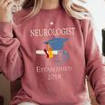 Neurologist Established 2018 Graduation Shirt Comfort Colors Sweatshirt Crimson