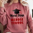 Next Stop Middle School Graduation Comfort Colors Sweatshirt Crimson