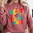 Next Stop Second Grade 1st Grade Graduation Day Kids Comfort Colors Sweatshirt Crimson