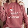 Nice Naughty Introvert List Christmas Introvert Comfort Colors Sweatshirt Crimson Nice Naughty Introvert List Christmas Introvert Comfort Colors Sweatshirt Crimson