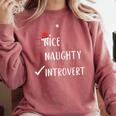 Nice Naughty Introvert List Christmas Introvert Comfort Colors Sweatshirt Crimson Nice Naughty Introvert List Christmas Introvert Comfort Colors Sweatshirt Crimson