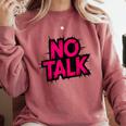 No Small Talk Zone – Introvert Quote Comfort Colors Sweatshirt Crimson No Small Talk Zone – Introvert Quote Comfort Colors Sweatshirt Crimson