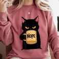 Nope Coffee Cat – Introvert Humor Monday Kitty Comfort Colors Sweatshirt Crimson Nope Coffee Cat – Introvert Humor Monday Kitty Comfort Colors Sweatshirt Crimson