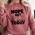 Nope Not Today Antisocial Introvert Cat Lover Men Women Kids Comfort Colors Sweatshirt Crimson Nope Not Today Antisocial Introvert Cat Lover Men Women Kids Comfort Colors Sweatshirt Crimson