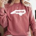 North Carolina Nursing Nurse Graduation Comfort Colors Sweatshirt Crimson