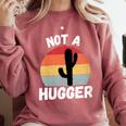 Not A Hugger Cactus Introvert Antisocial Comfort Colors Sweatshirt Crimson