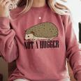 Not A Hugger Hedgehog Introvert Sarcasm Antisocial Comfort Colors Sweatshirt Crimson