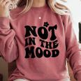 Not In The Mood Anti Social Introvert Sarcastic Retro Comfort Colors Sweatshirt Crimson
