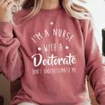 Nurse DNP PhD Doctorate Graduation Women Comfort Colors Sweatshirt Crimson