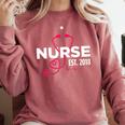 Nurse Graduate Graduation 2018 Nursing School Shirt Comfort Colors Sweatshirt Crimson