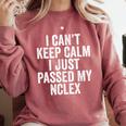 Nurse Graduation I Can't Keep Calm I Passed My NCLEX Comfort Colors Sweatshirt Crimson