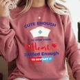 Nurse Tshirt Graduation Nursing School Birthday Comfort Colors Sweatshirt Crimson