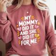 Nurse Mom My Mommy Did It And She Did It For Me Graduation Comfort Colors Sweatshirt Crimson