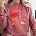 Nurse Survived Nursing School Graduation Comfort Colors Sweatshirt Crimson