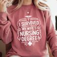 Nurse Wife Nursing Graduation And Nursing Wife Nurse Husband Comfort Colors Sweatshirt Crimson