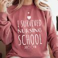 NursIng School Graduation For Practitioner Comfort Colors Sweatshirt Crimson