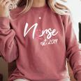 Nursing School Survivor Apparel Graduation Nurse RN EST 2019 Comfort Colors Sweatshirt Crimson