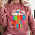 I Officially Graduated Kindergarten Graduation 2024 Comfort Colors Sweatshirt Crimson