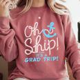 Oh Ship It's a Grad Trip Cruise Graduation T-Shirt T-Shirt Comfort Colors Sweatshirt Crimson