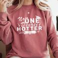Now One Degree Hotter 2019 Graduation Comfort Colors Sweatshirt Crimson