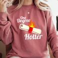 One Degree Hotter Graduation T Shirt For College Grads Comfort Colors Sweatshirt Crimson