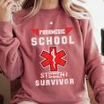 Paramedic School Graduation Shirt Survivor Comfort Colors Sweatshirt Crimson