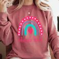 Pathologists' Assistant Graduation 2023 Boho Rainbow Comfort Colors Sweatshirt Crimson
