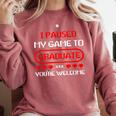 I Paused My Game To Graduate Graduation Comfort Colors Sweatshirt Crimson