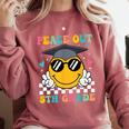 Peace Out 5th Grade Graduation Last Day Of School Comfort Colors Sweatshirt Crimson