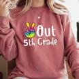 Peace Out 5th Grade Tie Dye Graduation Class Of 2026 Comfort Colors Sweatshirt Crimson