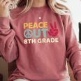 Peace Out 8th Grade Graduation Last Day Of School Comfort Colors Sweatshirt Crimson