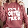 Peace Out Pre-K Great Class Of 2019 Graduation T-Shirt Comfort Colors Sweatshirt Crimson