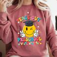 Peace Out Preschool Graduation Last Day Teachers Boys Girls Comfort Colors Sweatshirt Crimson