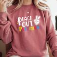 Peace Out Preschool T Shirt Graduation Last Day Comfort Colors Sweatshirt Crimson