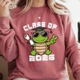 Peace Sign Hand Turtle Class Of 2026 Graduation Comfort Colors Sweatshirt Crimson