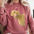 Peking Duck Peeking Chef Graduation Farm Duck Lover Comfort Colors Sweatshirt Crimson