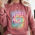 People Person Repellant Antisocial Introvert Comfort Colors Sweatshirt Crimson People Person Repellant Antisocial Introvert Comfort Colors Sweatshirt Crimson